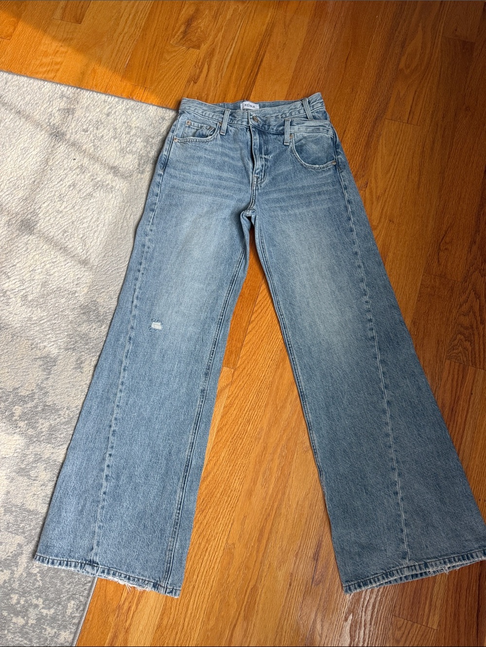 Pistola cross front Classic Light Blue Wide-Leg Women's Jeans
